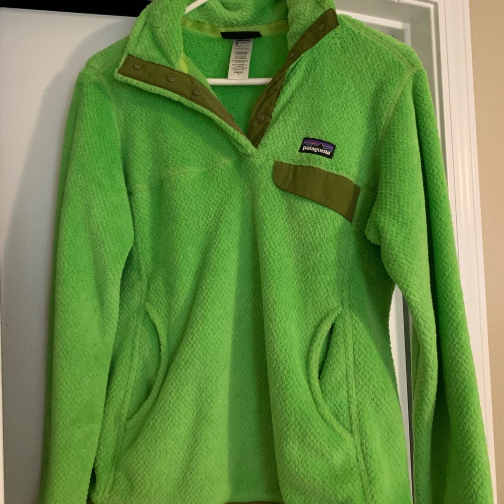 Patagonia Fleece Pullover Sweater 4 Snap Small